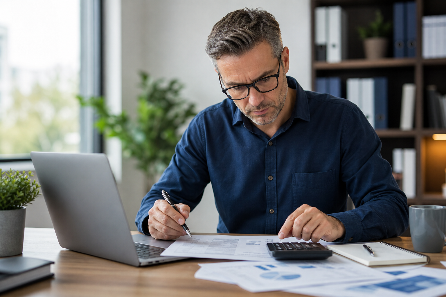 Professional service owner reviewing booked appointments