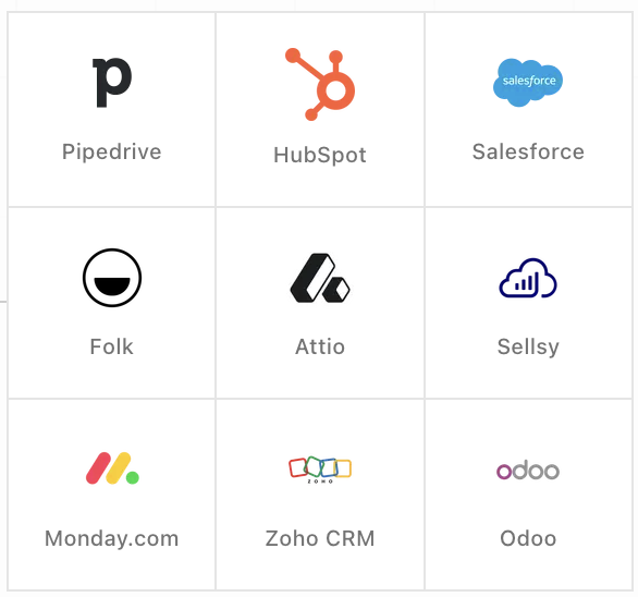 Sales tools and follow-up apps that can receive website enquiries