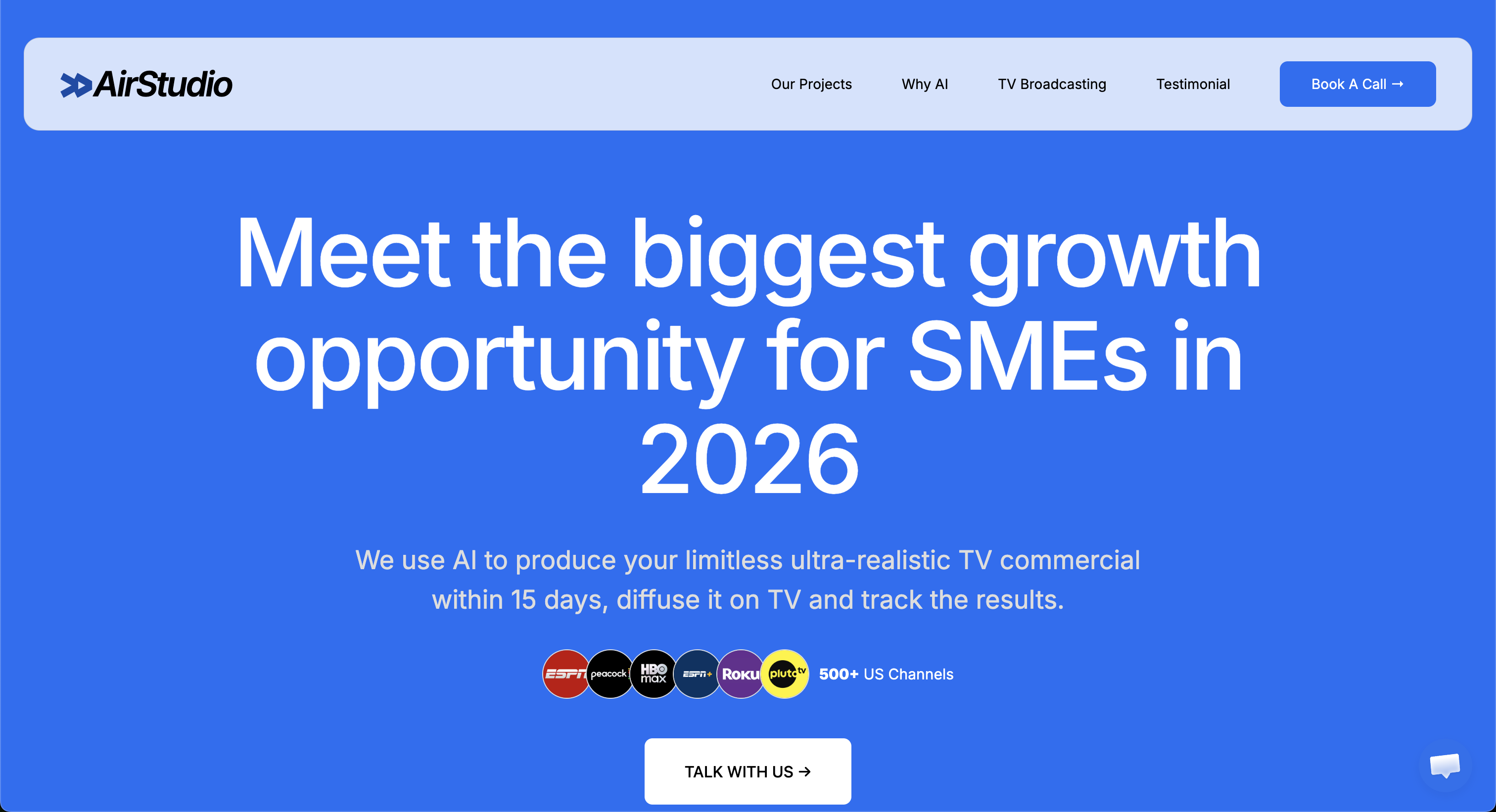 Airstudio.tv website screenshot