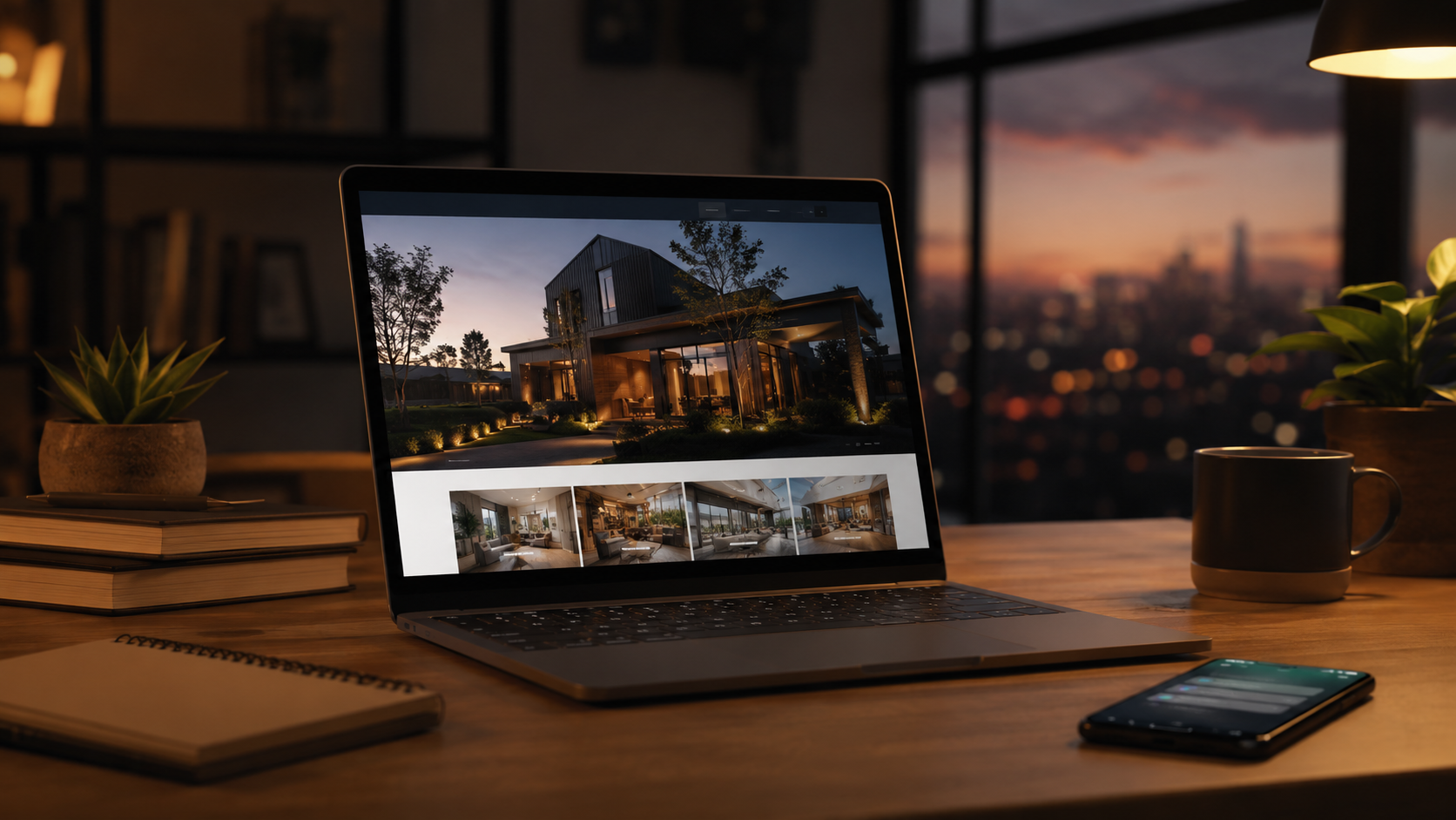 Finished service business website open on a laptop before launch